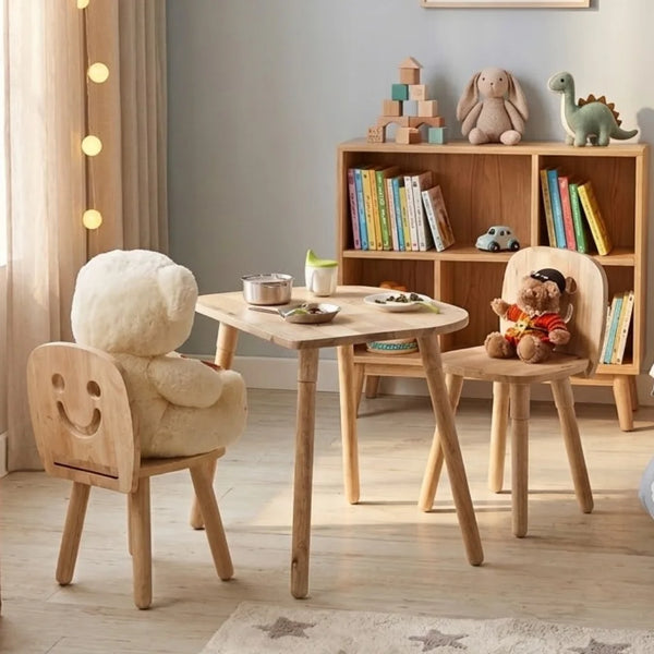 Mr. Smiley Kids' 2 Seater Table & Chairs Set