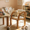 Kids cute solid wood boucle fabric chair
