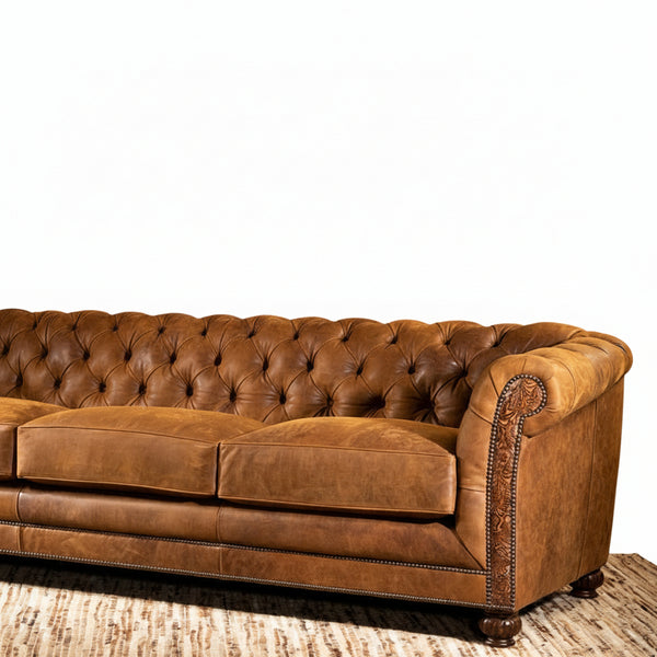 Munich Leather 4 Seater Sofa
