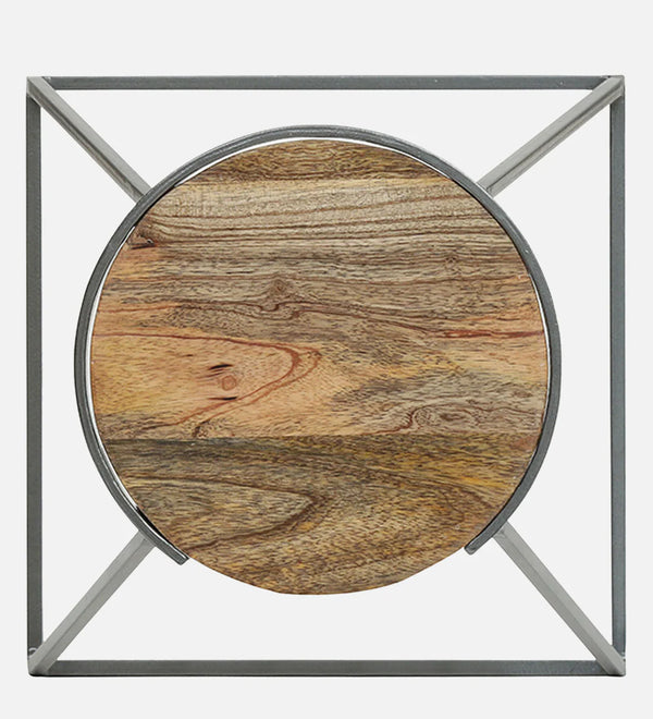 Classic Solid Wood Side Table Set of 2 | Rustic Teak