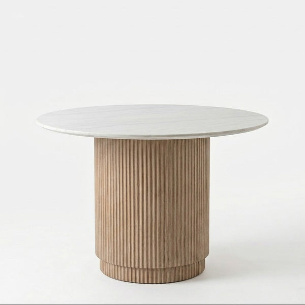 Naiyma Round Marble Top Dining Table- All Sizes