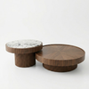 Nanortalik solid Wood & Marble Nesting Table