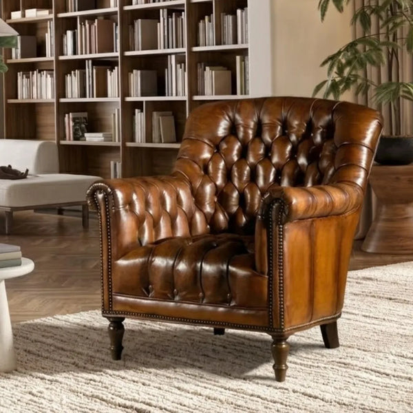 Naples Chesterfield Leather Sofa