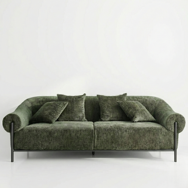 Naples Modern 3 Seater Solid Wood Sofa