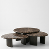 Narsaq solid Wood & Marble Nesting Table