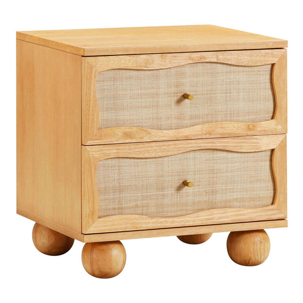 Naysa Rattan Bed Side Table With Drawer