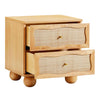Naysa Rattan Bed Side Table With Drawer