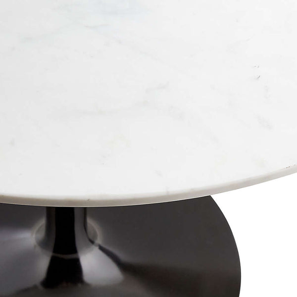 Classic Marble Top and Metal Base Dining Table