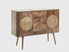 Rattan Natural Mango Wood Sideboard