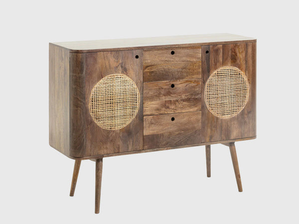 Rattan Natural Mango Wood Sideboard
