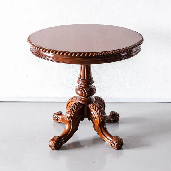 Newry Traditional Luxurious Teakwood Round Side Table