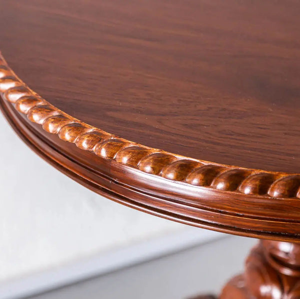 Newry Traditional Luxurious Teakwood Round Side Table