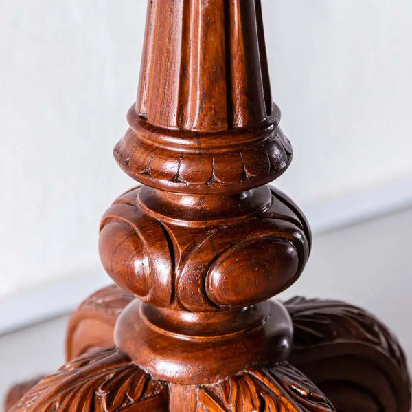 Newry Traditional Luxurious Teakwood Round Side Table