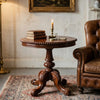 Newry Traditional Luxurious Teakwood Round Side Table