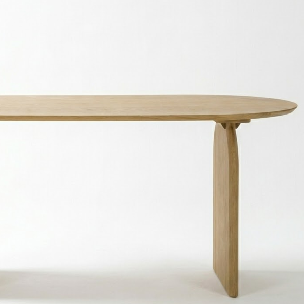 Newtownards Solid Wood Curved 6 Seater Dining Table