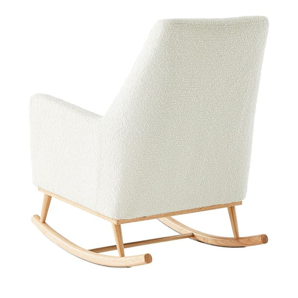 Nini Kids White Boucle Rocking Chair