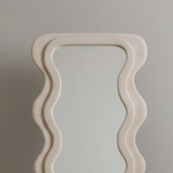 Nira Kids White Wavy Mirror