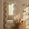 White wavy full lengthlong mirror