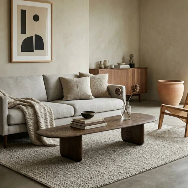 Niteroi Solid Oak Wood Coffee Table