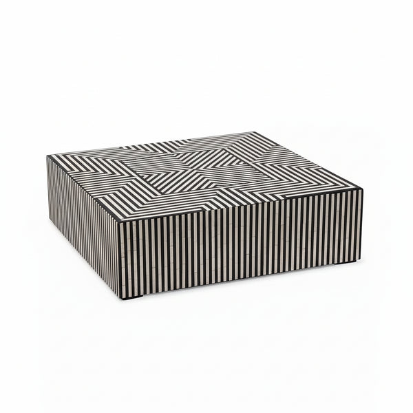 NoirStripe Strata Modern Coffee Table