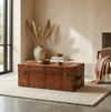 Norwood Leather Trunk Side Table