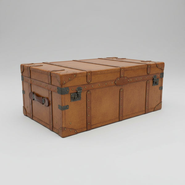 Norwood Leather Trunk Side Table