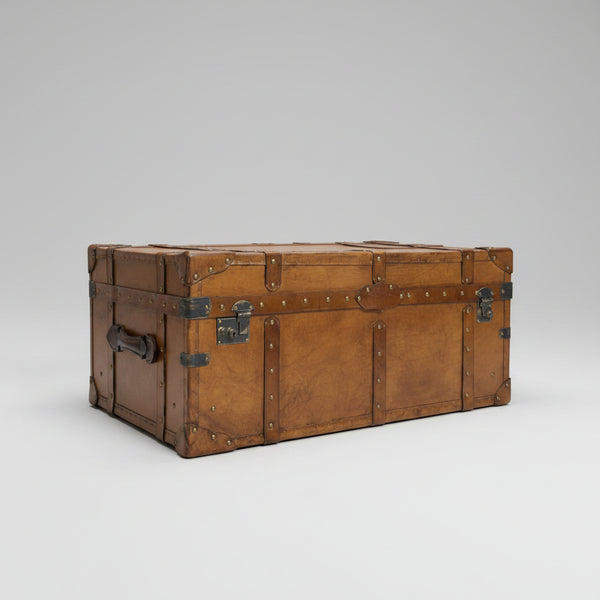 Norwood Leather Trunk Side Table