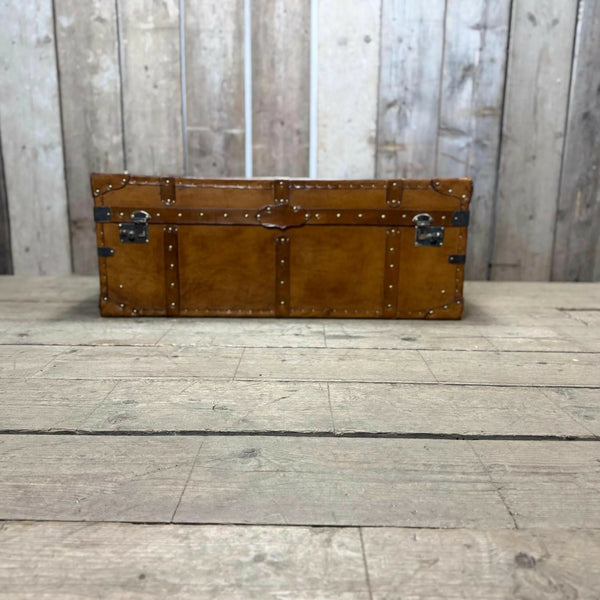 Norwood Leather Trunk Side Table