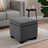 Modern Solid Wood Ottoman Grey