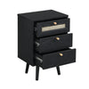 Odessa Solid Wood Three Drawer Bedside Table