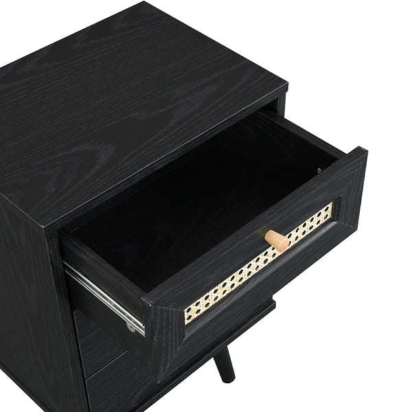 Odessa Solid Wood Three Drawer Bedside Table