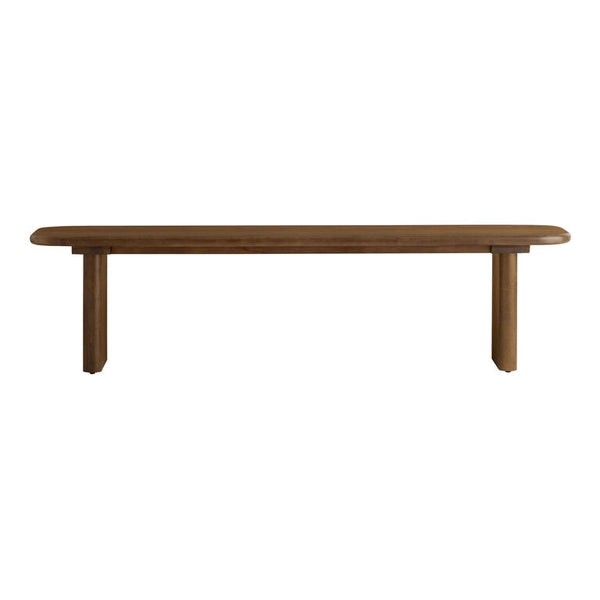 Opal Wooden Fluted Mid-Century Bench