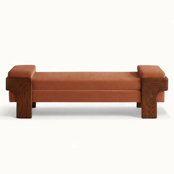 Ordino Solid Wood Upholstered Bench