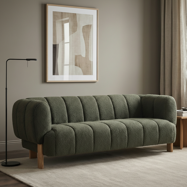 Oslo Urban Boucle Fabric 3- Seater Sofa