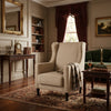 Ottosdal Fabric Wing Chair in Beige Colour