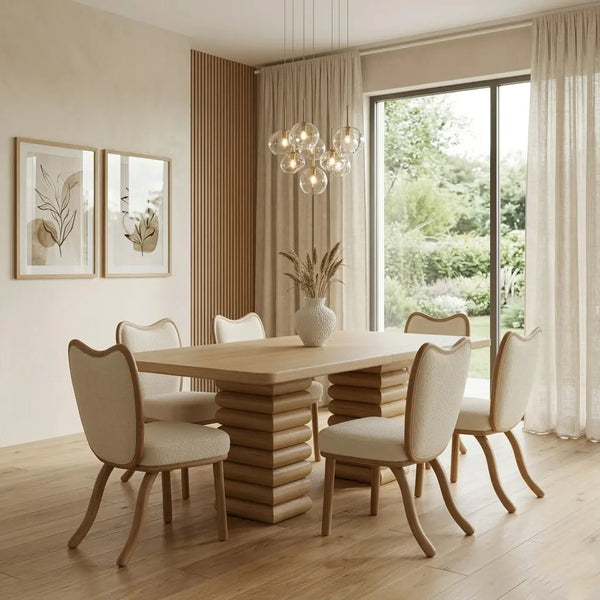 Pablo Solid Wood Rectangular Dining Table Set - All Sizes