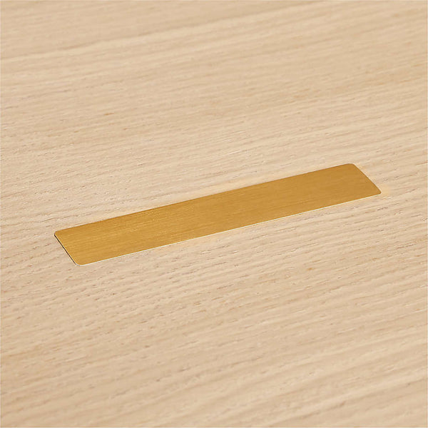 Modern Solid Wood Dining Table In Natural Finish