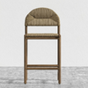 Paraguarí Solid Ash Wood Woven Counter Stool