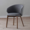 Parkes Solid Wood With Fabric Dining Chair