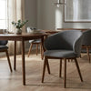 Parkes Solid Wood With Fabric Dining Chair