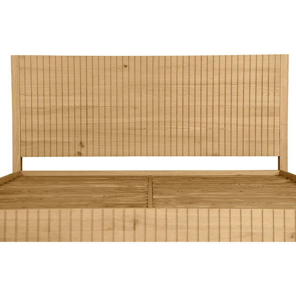 Pasadena Fluted Solid Wood Bed-All Sizes