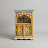 wooden bedside cabinet, painted cabinet