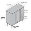 Peebles White Solid Wood Rattan Bar Cabinet