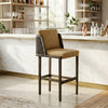 Penrith Rattan Solid Wood Bar Stool With Fabric