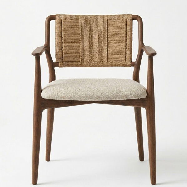 Penza Solid Wood Rope Dining Chair