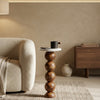 Persia Abstract Solid Wood End Table - READY TO SHIP