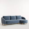 Perth Velvet L Shaped Sofa