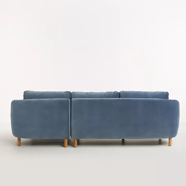 Perth Velvet L Shaped Sofa