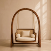 Perugia Solid Wood Rattan Swing