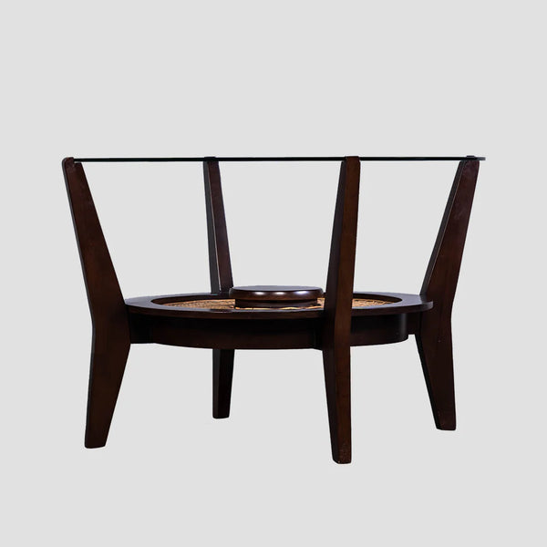 Petita Round Center Table With Glass Top